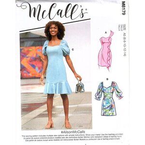 McCall's M8179 Misses 6 to 14 Princess Seam Dress UNCUT Sewing Pattern
